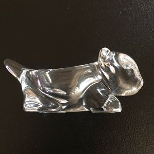 Art Vannes Crystal glass cat trinket candy holder